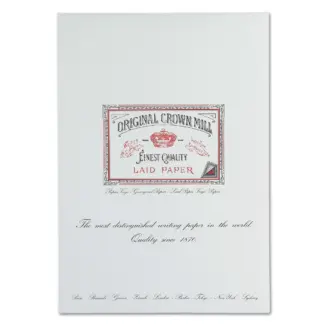 Crown Mill A4 Vergé Notepad / Schrijfblok wit