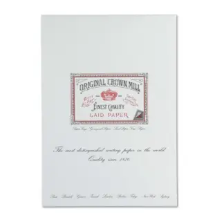 Crown Mill A5 Vergé Notepad / Schrijfblok wit