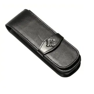 Diplomat Dubbele Lederen Penetui Black
