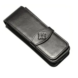 Diplomat Driedubbele Lederen Penetui Black