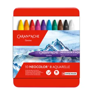 Caran d'Ache Neocolor ll waspastels 10 (wateroplosbaar)