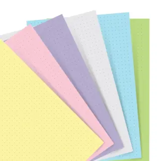 Filofax A5 Pastel kleuren Dotted papier (6 kleurtjes) voor in de organiser of clipbook