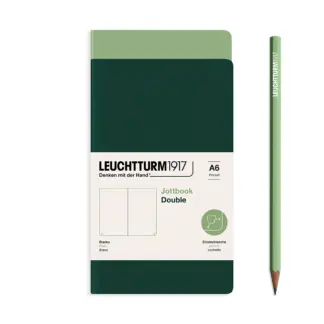 Leuchtturm1917 Double A6 Jottbook Blanco Sage / Forest Green (set van 2)
