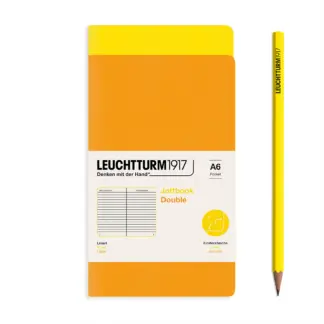 Leuchtturm1917 Double A6 Jottbook ruled Lemon / Rising Sun (set van 2)