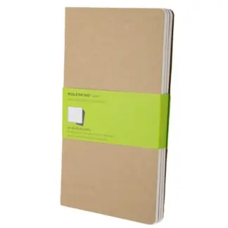 Moleskine Cahiers Journal Large Notebook Plain Kraft Brown