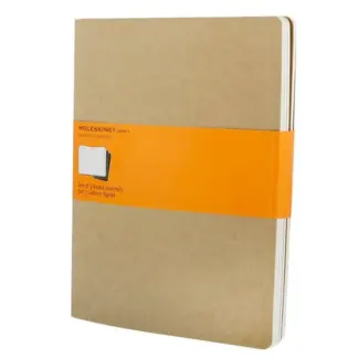 Moleskine Cahiers Journal XLarge Notebook Ruled Kraft Brown
