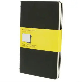 Moleskine Cahiers Journal Large Notebook Squared Black