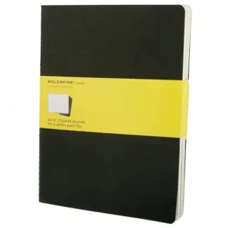 Moleskine Cahiers Journal Extra Large Notebook Squared black