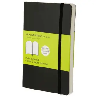 Moleskine Plain Notebook Pocket soft cover black