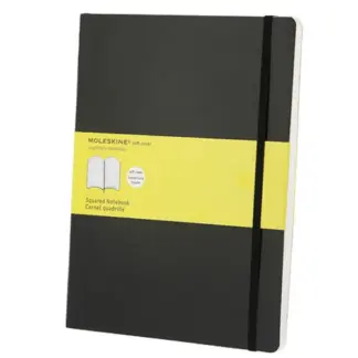 Moleskine Squared Notebook Extra Large soft cover black