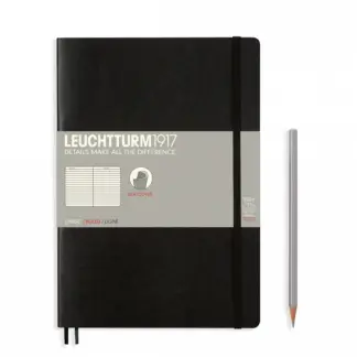 Leuchtturm1917 B5 Composition Notitieboek met zachte kaft ruled Black