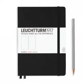 Leuchtturm1917 A5 Medium Notitieboek blanco Black