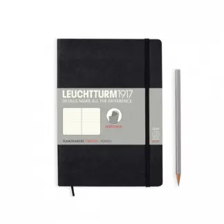 Leuchtturm1917 B5 Composition Notitieboek met zachte kaft dotted Black