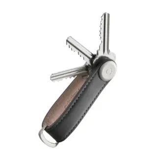 OrbitKey Key Organiser Active 2.0 Leather Charcoal / Grey