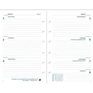 Succes Agenda-inhoud Week 2026 Mini 4-talig Calendarium
