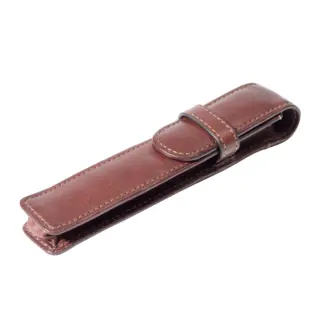 Toni Perotti Leren penetui met overslag voor 1 pen Brown