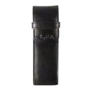 Toni Perotti Leren penetui met overslag voor 2 pennen Black