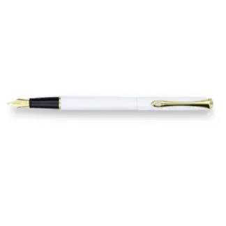 Diplomat Traveller Laquer Snow white GT vulpen