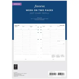 Filofax Deskfax 2027 Week op 2 pagina's
