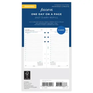 Filofax Personal 2027 1 dag per pagina