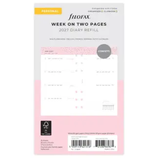 Filofax Personal 2027 Confetti week op 2 pagina's