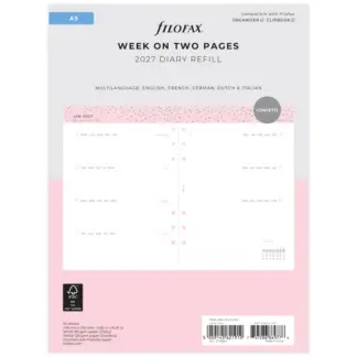 Filofax A5 2027 Confetti week op 2 pagina's