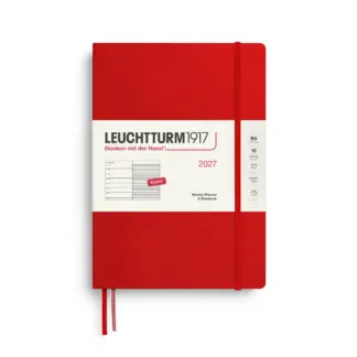 Leuchtturm1917 B5 Composition Weekly Planner & Notebook 2027 hardcover Cherry