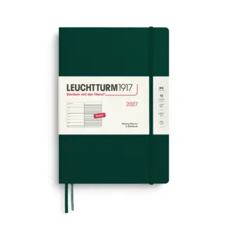 Leuchtturm1917 B5 Composition Weekly Planner & Notebook 2027 hardcover Forest Green
