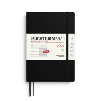 Leuchtturm1917 A5 Medium Weekly Planner/NoteBook 2027 hardcover Black