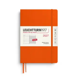 Leuchtturm1917 A5 Medium Weekly Planner/NoteBook 2027 hardcover Pumpkin