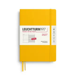 Leuchtturm1917 A5 Medium Weekly Planner/NoteBook 2027 hardcover Sunflower