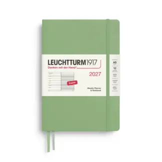Leuchtturm1917 A5 Medium Weekly Planner/NoteBook 2027 hardcover Sage