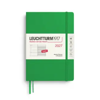 Leuchtturm1917 A5 Medium Weekly Planner/NoteBook 2027 hardcover Spring Leaf