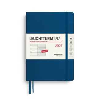 Leuchtturm1917 A5 Medium Weekly Planner/NoteBook 2027 hardcover Indigo