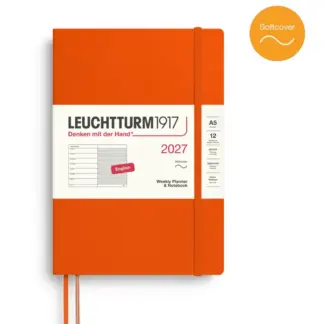 Leuchtturm1917 A5 Medium Weekly Planner & NoteBook 2027 softcover Pumpkin