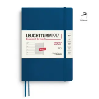 Leuchtturm1917 A5 Medium Weekly Planner & NoteBook 2027 softcover Indigo