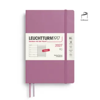 Leuchtturm1917 B6+ Paperback Weekly Planner&NoteBook 2027 softcover Dusty Rose