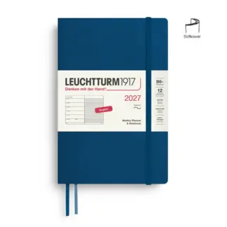Leuchtturm1917 B6+ Paperback Weekly Planner&NoteBook 2027 softcover Indigo