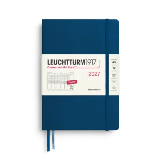 Leuchtturm1917 A5 Medium Week Planner 2027 hardcover Indigo