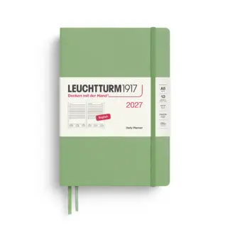 Leuchtturm1917 A5 Medium Daily Planner 2027 hardcover Sage