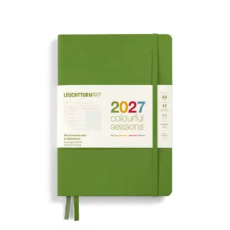 Leuchtturm1917 A5 Medium Weekly Planner/NoteBook Colourful Edition 2027 hardcover Spring