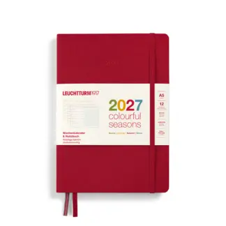 Leuchtturm1917 A5 Medium Weekly Planner/NoteBook Colourful Edition 2027 hardcover Autumn