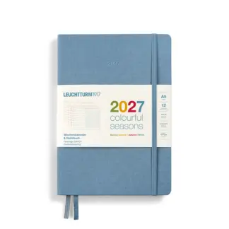 Leuchtturm1917 A5 Medium Weekly Planner/NoteBook Colourful Edition 2027 hardcover Winter
