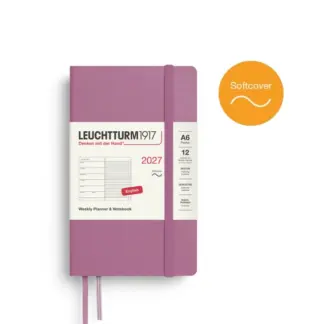 Leuchtturm1917 A6 Pocket Weekly Planner/NoteBook 2026 Softcover Dusty Rose